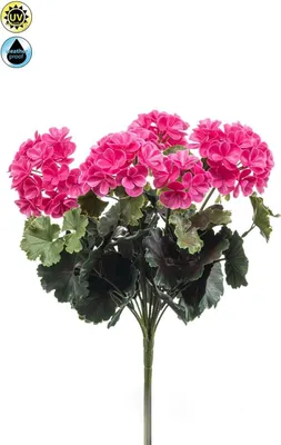 Produktbild von artplants.de Kunstblume Geranie BAKLIN auf Steckstab, crossdoor, pink, 40cm - Künstliche Pelargonie