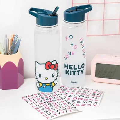 Image de Bouteille Hello Kitty avec autocollants, 650 ml