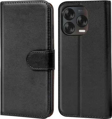 Produktbild von Conie Klapp Tasche für ZTE Blade V70 Vita Kartenfach Rundumschutz Hülle in Schwarz