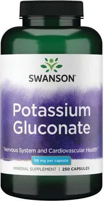 Produktbild von Kaliumgluconat 99 mg 250 Kapseln Swanson Health Products