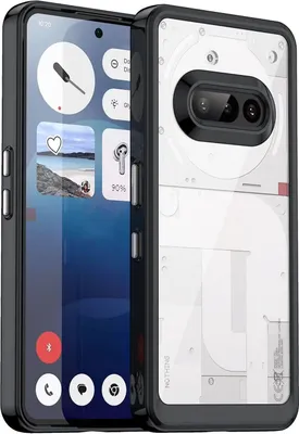 Image de Coque de téléphone portable pour Nothing Phone 3a - Coque de protection hybride TPU et acrylique colorée - Noir