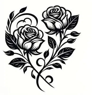 Metallrosen-Herz Wanddeko, 30 cm, schwarz, romantische Blumen-Wandkunst