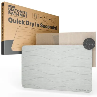 Produktbild von Minismus Diatomit Badematte 60x40cm - schnell trocknend und rutschfest