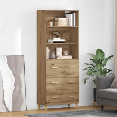 Produktbild von vidaXL Highboard Artisan-Eiche 69,5 x 32,5 x 180 cm Holzwerkstoff