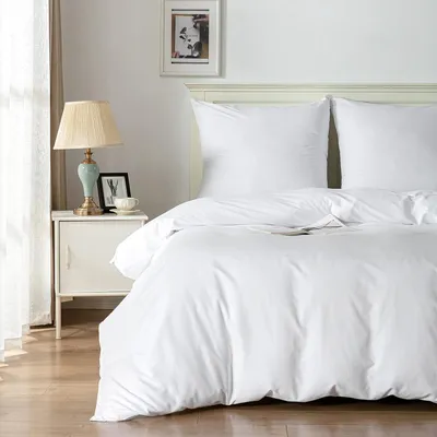 Produktbild von Famanu Bettwäsche Set, gebürstet 3-teilig, superweiches Bettbezug und Kissenbezug (weiß, 200 x 200 cm + 2 x 80 x 80 cm)