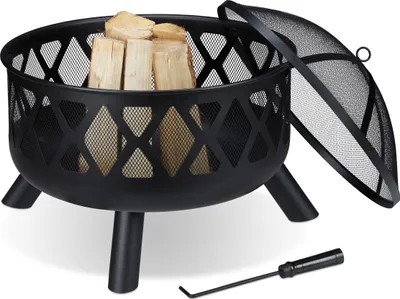Obrázok produktu pre relaxdays 10032690_0 relaxdays Feuerschale   schwarz 62,0 cm