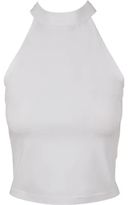 Image de Build Your Brand - Haut court à col roulé pour femmes LT2157 (XXL) (blanc)