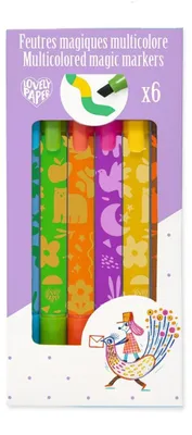 Produktbild von Djeco-6 Magische bunte Filzstifte