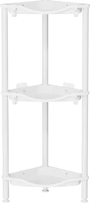 Imagen del producto de Estante de ducha de pie, con ganchos, para colgar en la pared - Blanco