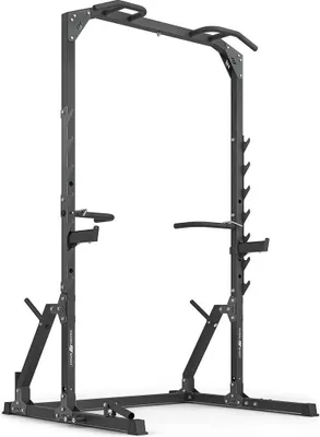 Image de Marbo Sport - Demi-rack à squats avec barre de traction, rack et station de dips + accessoire « landmine » MS-U115 2.0