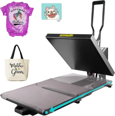Productafbeelding van Warmtepers voor T-shirts 38 x 38 cm - Sublimatie transferpers met digitale bediening en anti-aanbakoppervlak