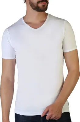 Produktbild von BIKKEMBERGS Herren T-Shirt 2er Pack T-Shirts Kurzarm V-Ausschnitt Stretch-Baumwolle Doppelpack Artikel BKK1UTS02BI BIPACK, XXL - EU XXL - US XL - FR 6, Cotone 95%,Elasthan 5%