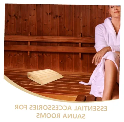 Produktbild von Saunakissen aus Holz – Atmungsaktives Nackenstützkissen für Sauna und Dampfbad