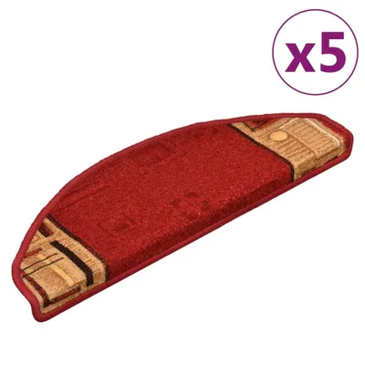 Produktbild von Stufenmatten Selbstklebend 5 Stk. 65x21x4 cm Rot