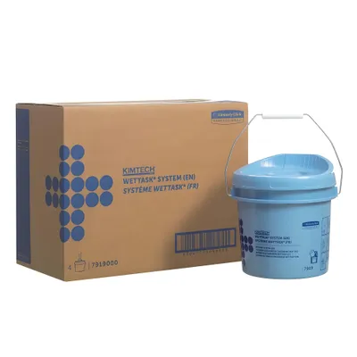 Immagine prodotto di Secchio dispenser per salviette in rotolo Kymtech Wettask blu confezione da 4 pezzi