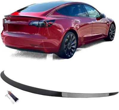 Obrázok produktu pre Spoilery zadného nárazníka, čierna, lesklá farba, pre modely Tesla Model 3 od roku 2017