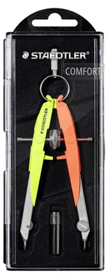Produktbild von STAEDTLER Mars comfort 556 Präzisions-Geometriezirkel, neon edition gelb/orange