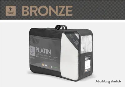 Produktbild von Spessarttraum Daunendecke Bronze Füllung: 90% Daunen/ 10% Federn Bezug: 100% Baumwolle Größe 155x 220 cm Wärmeklasse extrawarm