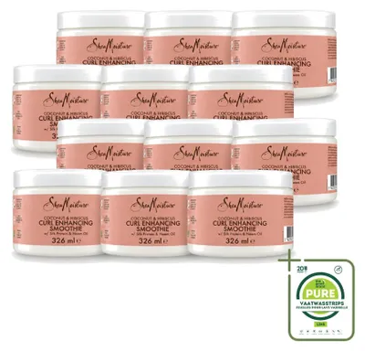 Imagen del producto de 12 unidades de SheaMoisture Crema Acondicionadora para Rizos con Coco e Hibisco, 326 ml - Paquete grande