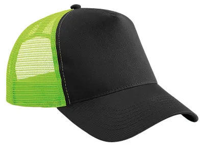 Immagine prodotto di Beechfield - Cappellino trucker snapback per uomo/donna unisex FK1457 (taglia unica) (nero/lime)