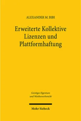 Obrázek produktu pro Erweiterte Kollektive Lizenzen und Plattformhaftung