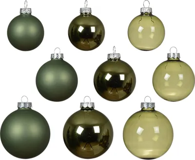 Produktbild von Weihnachtskugeln Glas 5-7cm 21er Set - Rosmarin