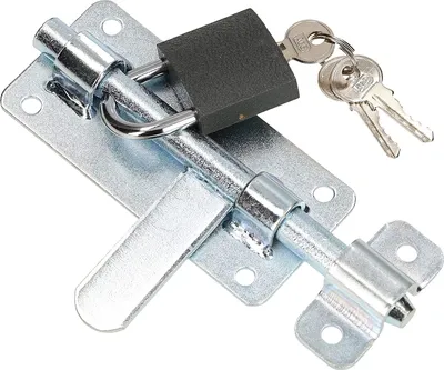 Zdjęcie produktu dla KOTARBAU® rygiel drzwiowy 150 mm ocynkowany z wytrzymala klódka srebrny uniwersalny