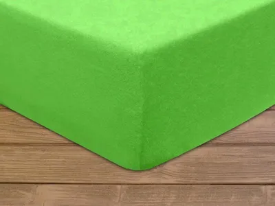 Obrázek produktu pro Napínací prostěradlo, froté napínací prostěradlo s gumou 180x200, zelené