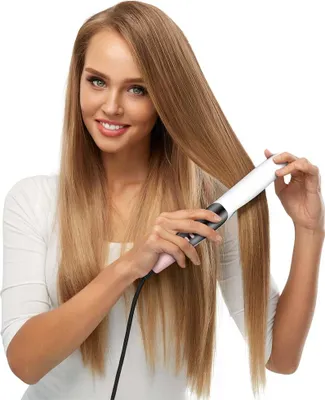 Produktbild von MAXXMEE Hair Styler Curl & Straight - Glätteisen und Lockenstab in Einem - weiß/rose -