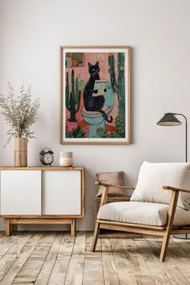 Produktbild von Wallity, Ersy1Ham36, Dekoratives gerahmtes Gemälde, Mehrfarbig, 100 % MASSIVES HOLZ, 33 x 48 cm
