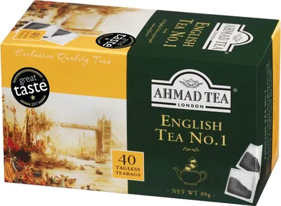 Produktbild von Ahmad Tea- Eng. Tea No.1 Schwarzer Beutel- Tee ohne Band 40 St. á 2 Gramm