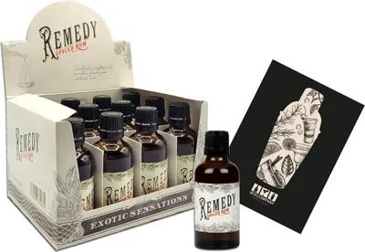 Produktbild von Remedy Spiced Rum Miniatur 12x 50ml (41,5% vol)- [Enthält Sulfite]