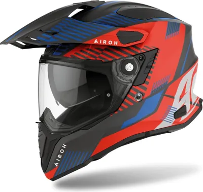 Produktbild von Airoh Commander Boost Motocross Helm, blau matt/rot, S (55/56)