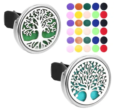 Aromatherapie-Diffusor 2er Set Edelstahl 30 mm mit 30 Filz-Pads