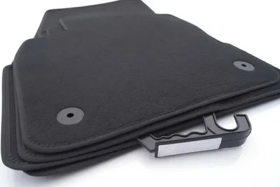 Immagine prodotto di Tappetini su misura per VW Caddy V dal 2021 tappetini auto in velours 4 pezzi originali con fissaggio a scatto nero