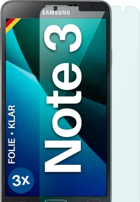 Produktbild von moex® 3x Schutzfolie kompatibel mit Samsung Galaxy Note 3 - Displayschutzfolie dünn Folie, Klar