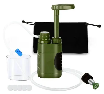 Produktbild von Wasserfilter Outdoor Trinkwasseraufbereitung 3000 L Survival Camping Army Green