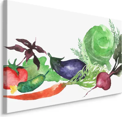 Produktbild von Fabelhafte Canvas LEINWAND BILDER 120x80 cm XXL Kunstdruck Gemüse Tomaten Gurken
