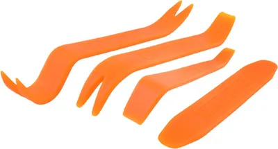Produktbild von Xtrobb Polsterwerkzeug-Set, 4-teilig, PP, Orange, Maße: 19x2.1x8cm, 16x2cm, 12x3.1x7cm, 15x2cm, kratzfreie Demontage von Kfz-Innenverkleidungen & Kunststoffteilen, auch für enge Stellen