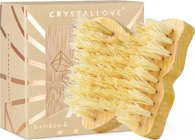 Obrázek produktu pro CRYSTALLOVE Butterfly Suchý masážní kartáč na tělo - cestovní velikost