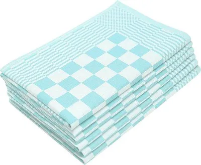 Immagine prodotto di Set di 6 strofinacci Unyqoos® – 65 x 65 cm, 100% cotone, 236 g/m², color menta, altamente assorbenti e resistenti