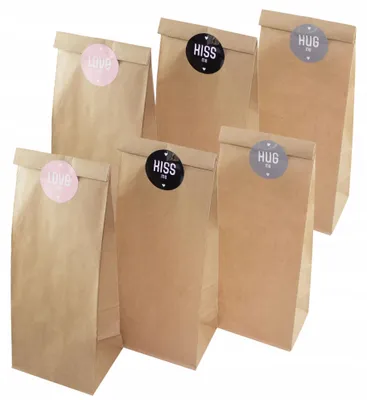 Produktbild von Allbag Papiertüten 12x9x32,5 cm Braun für Geschenke