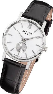 Produktbild von Regent Damen Lederarmband Uhr schwarz GM-1452 Quarzuhr URGM1452