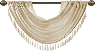 Produktbild von JLA Home INC Elena Querbehang aus Kunstseide mit Wasserfall-Design, 96,5 x 116,8 cm, champagnerfarben