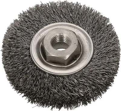 Zdjęcie produktu dla Szczotka tarczowa KOTARBAU® 80 mm z karbowanym drutem stalowym z gwintem M14 do szlifierek katowych