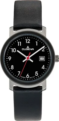 Produktbild von Dugena 4460670 Damen-Armbanduhr, Edelstahl-Gehäuse, Leder-Armband