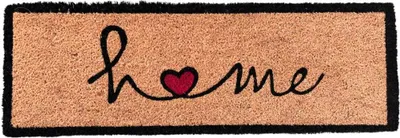 Image de Home Elements Paillasson Home avec cœur 25 x 75 cm