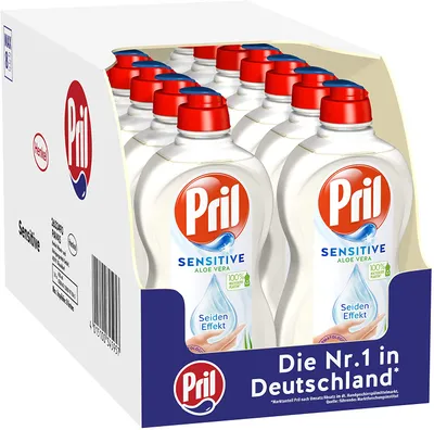 Produktbild von Pril Sensitive Aloe Vera 16x450 ml Handgeschirrspülmittel Spülmittel Reinigen