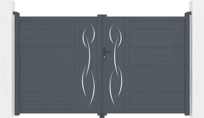 Produktbild von Doppelflügeltor aus Aluminium 3m LIFE H.180cm grau