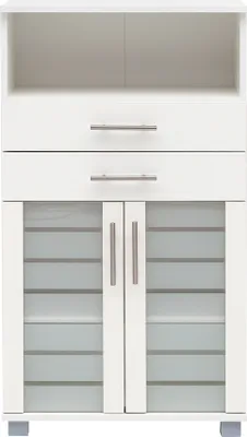 Produktbild von Highboard Badezimmer NOCI-80 in Weiß, B/H/T: 59,8/110,5/32,6 cm